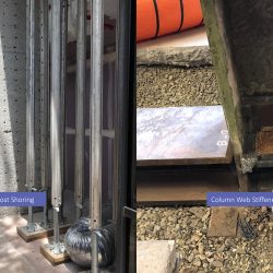 post shorting and web stiffeners added to existing column