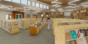 Library Interior Rendering